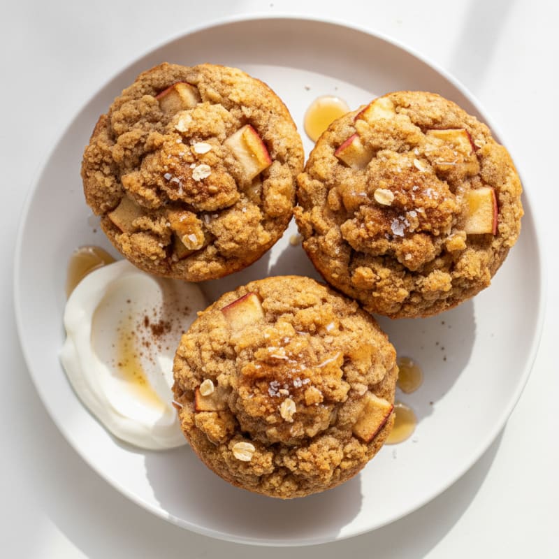 Baked Apple Cinnamon Streusel Muffins