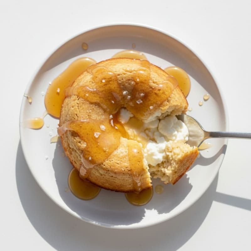 Honey Vanilla Protein Lava Cake