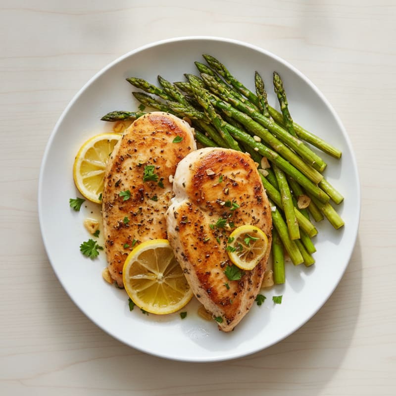 Lemon-Herb Chicken with Roasted Asparagus