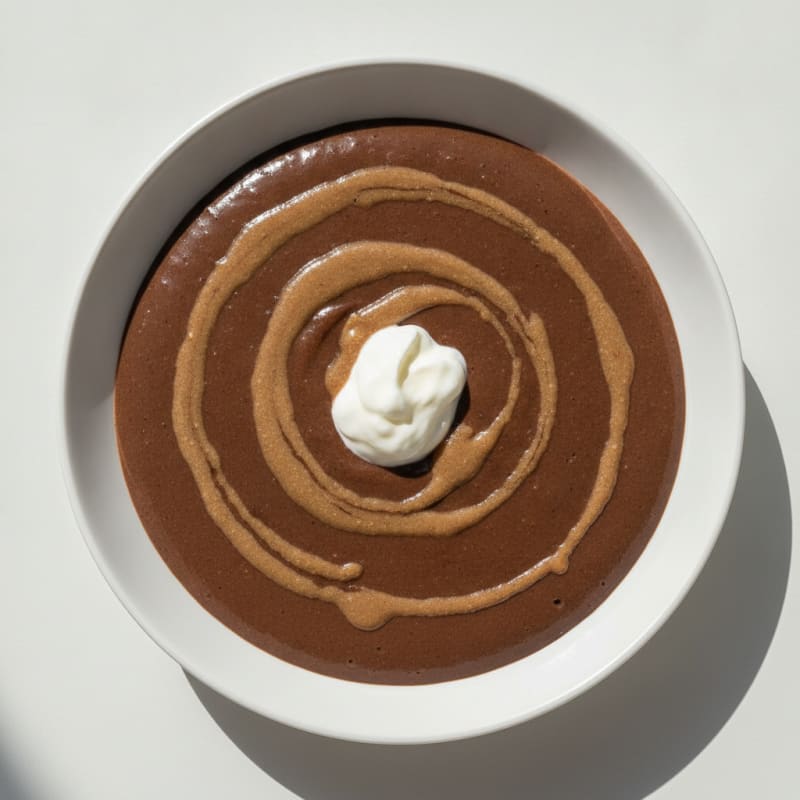 Silky Chocolate Protein Pudding with Almond Butter Swirl