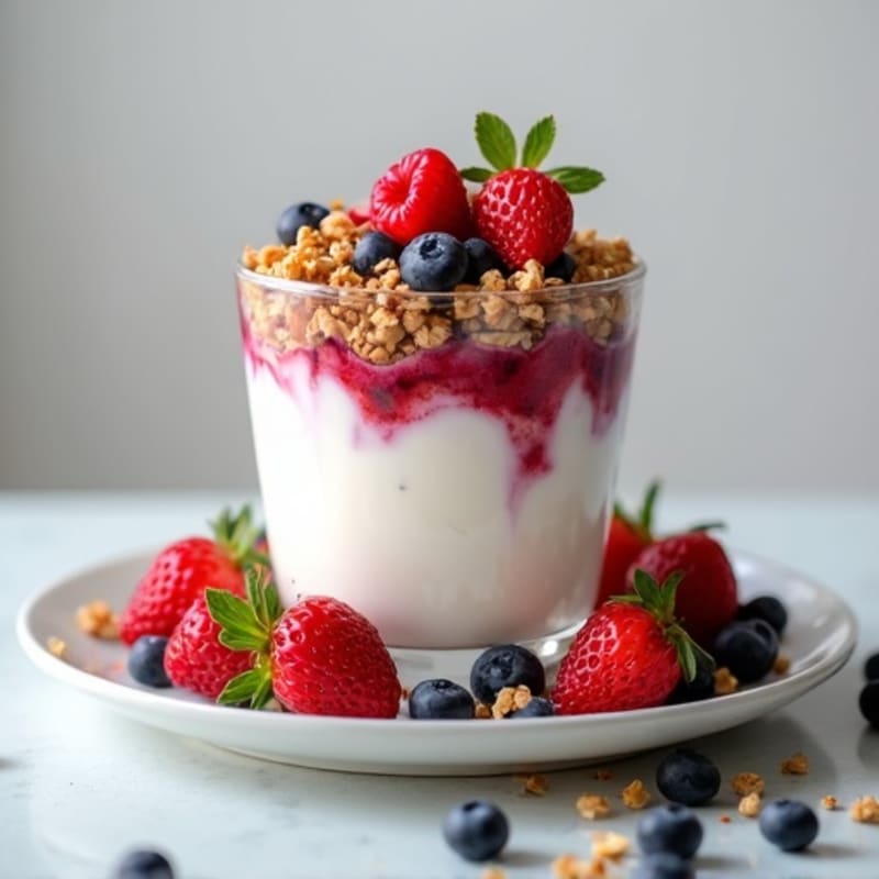 Creamy High-Protein Greek Yogurt and Mixed Berry Parfait