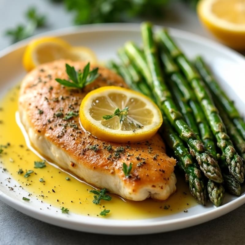 Sheet Pan Lemon Herb Chicken with Roasted Asparagus