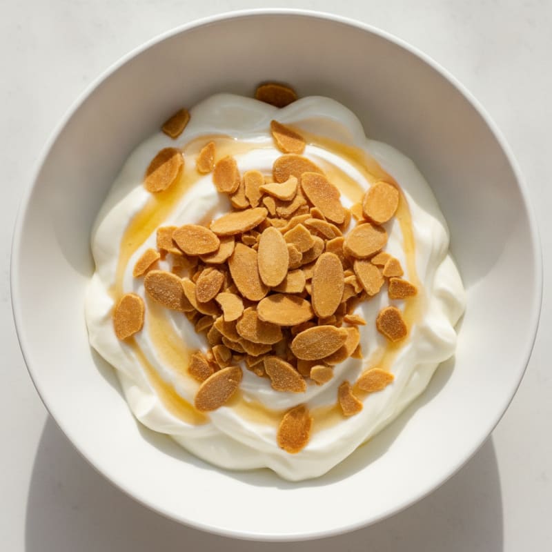 Creamy Vanilla Protein Yogurt with Almonds
