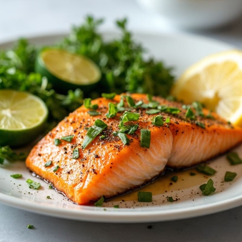 Herb-Crusted Pan Seared Salmon with Lemon
