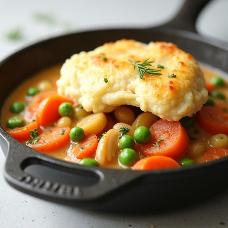 Healthy Skillet Chicken Pot Pie