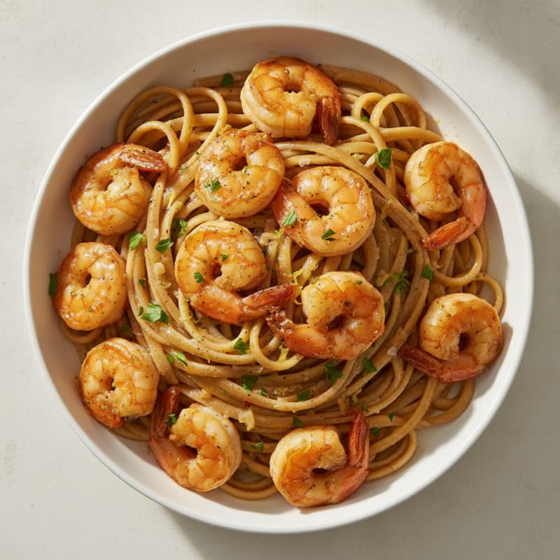 Garlic Butter Shrimp Scampi with Linguine