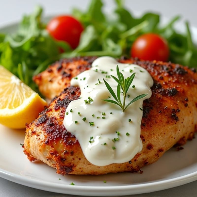 Roasted Shawarma-Spiced Chicken with Creamy Garlic Sauce