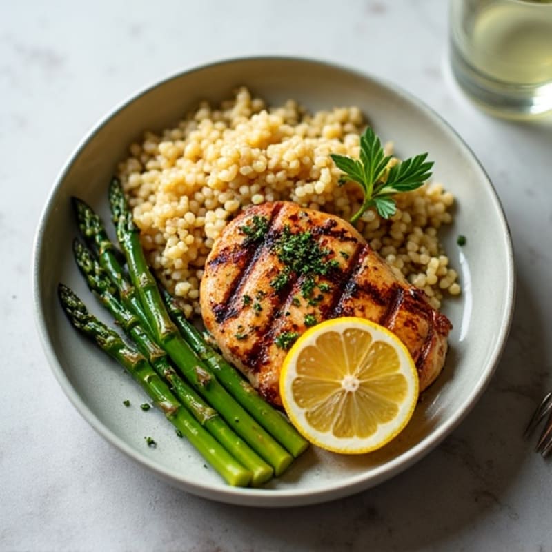 Herb-Grilled Chicken with Charred Lemon