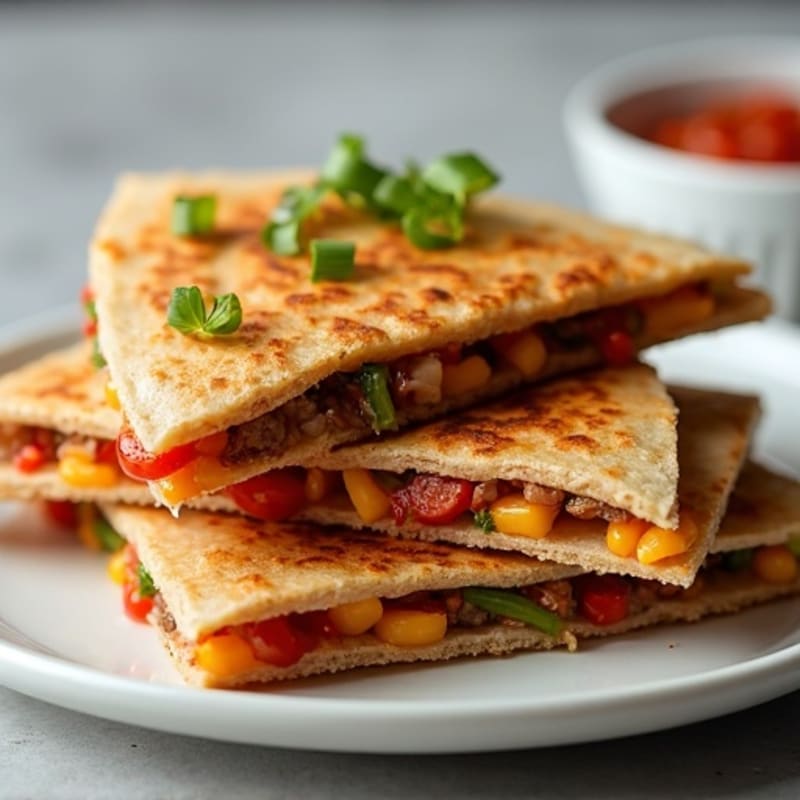 Crispy Steak and Veggie Quesadillas