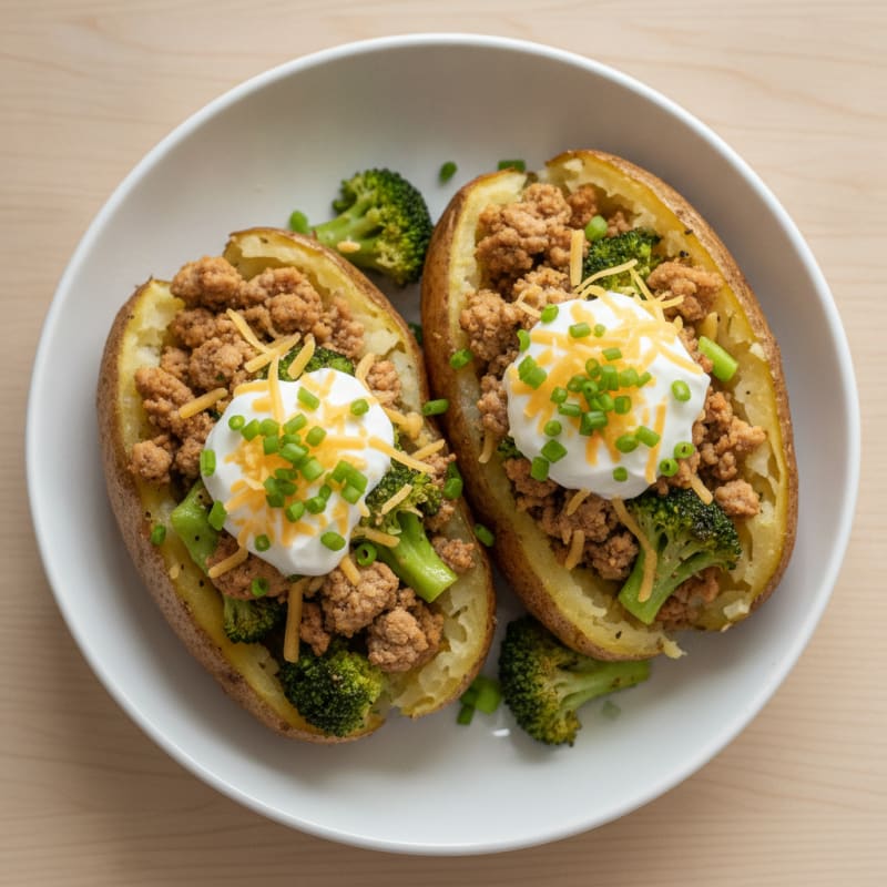 Hearty Loaded Baked Potatoes with Chives