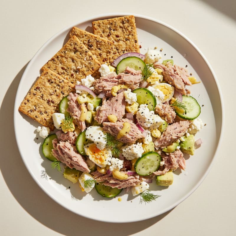 Chunky Tuna Salad with Crackers