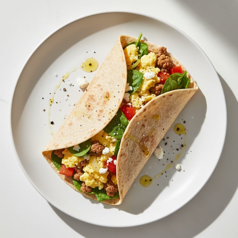 Savory Egg and Vegetable Breakfast Wrap