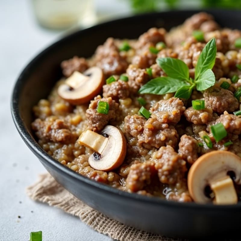 Creamy Beef and Mushroom Skillet