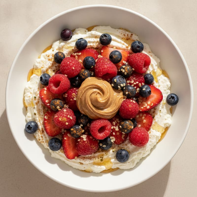 Whipped Cottage Cheese with Berries