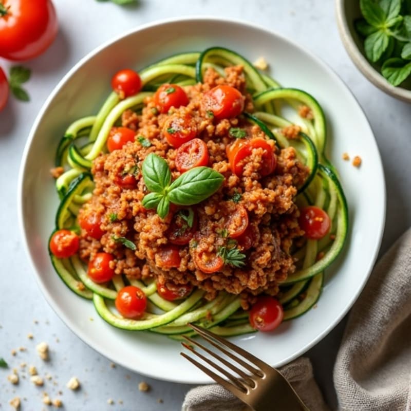 Protein-Packed Turkey Bolognese with Zucchini Noodles
