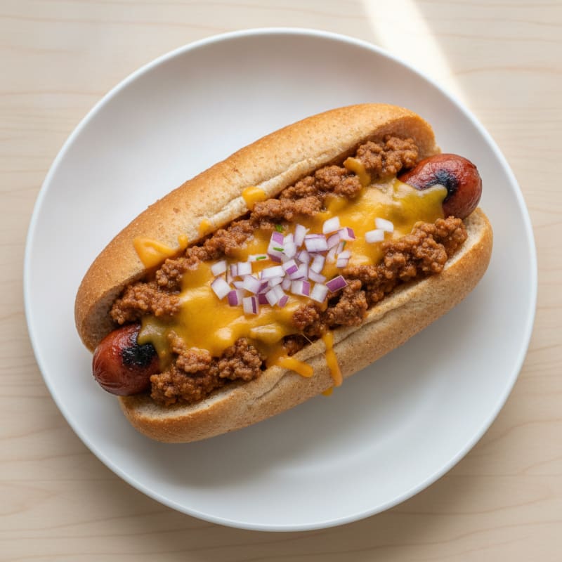 Clean-Eating Chili Cheese Hot Dog