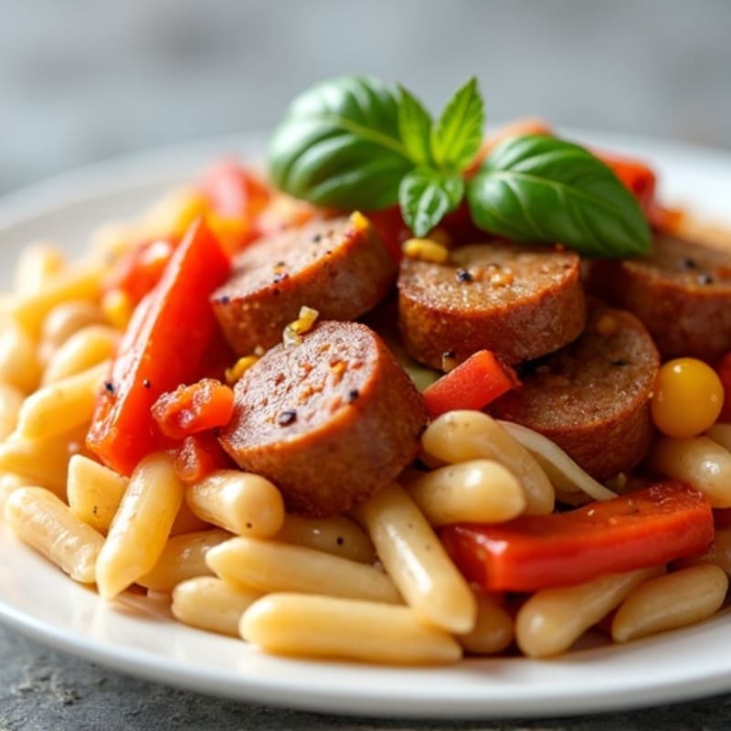 Hearty Lean Sausage Ragu with Whole Wheat Pasta