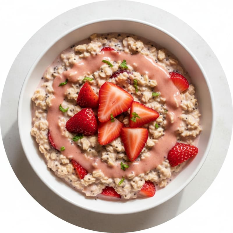 Strawberry Shortcake Overnight Oats