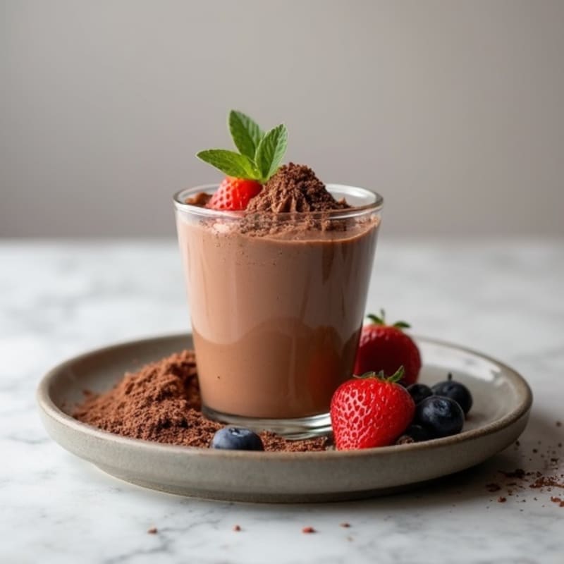 Chocolate Protein Mousse with Silken Tofu and Almond Butter