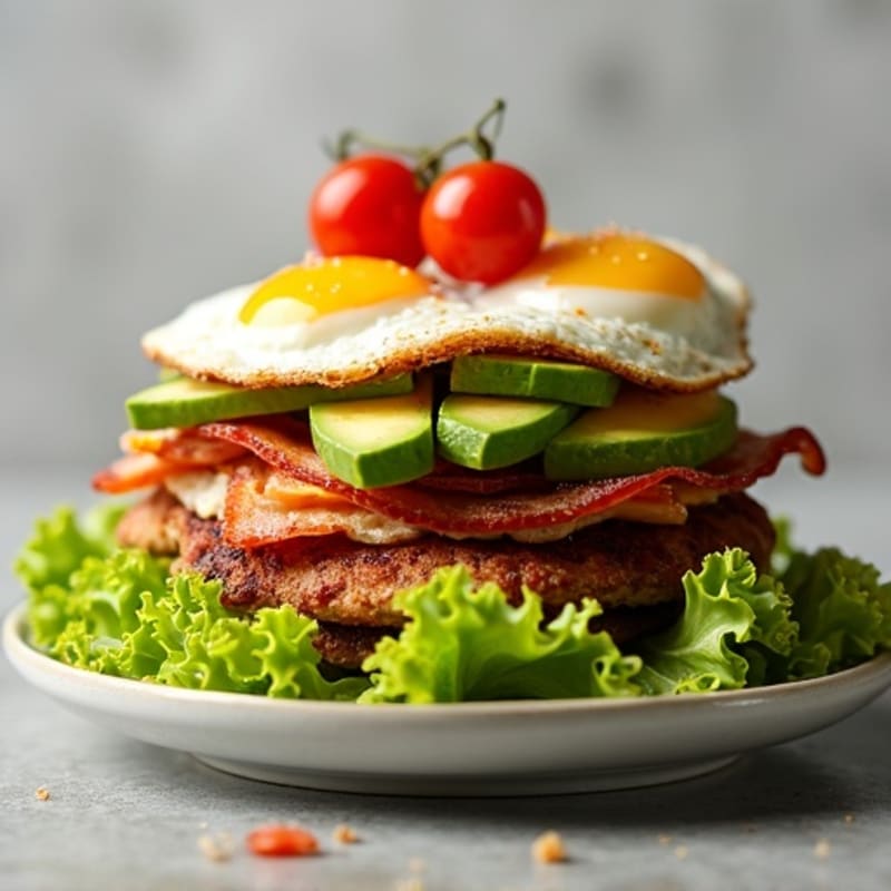 Crispy Turkey Bacon & Avocado Lettuce Stack