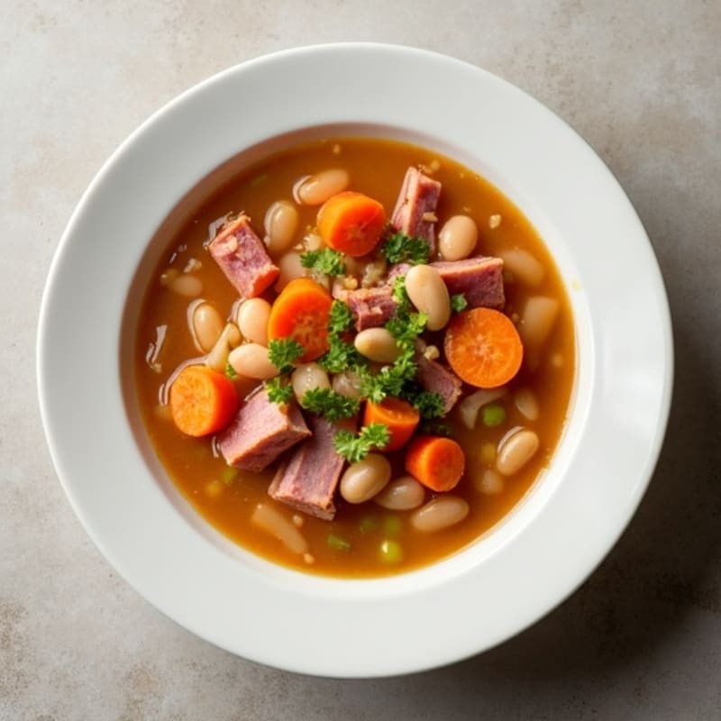 Hearty Smoked Ham and Bean Soup