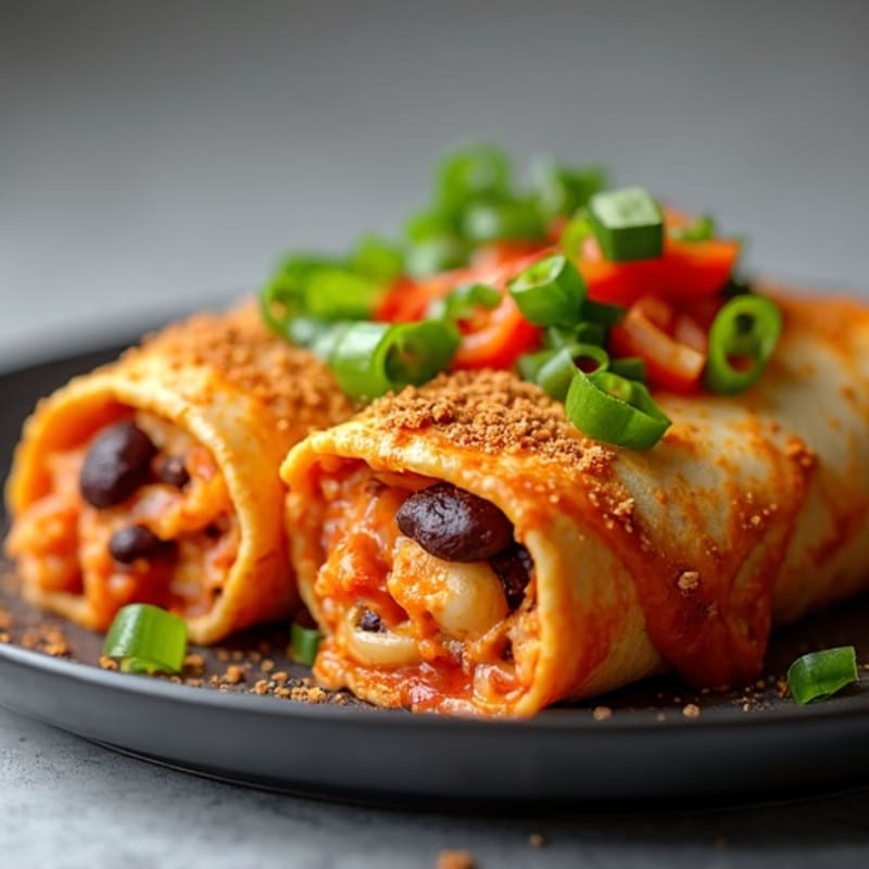 Spicy Chicken and Black Bean Enchiladas Bake