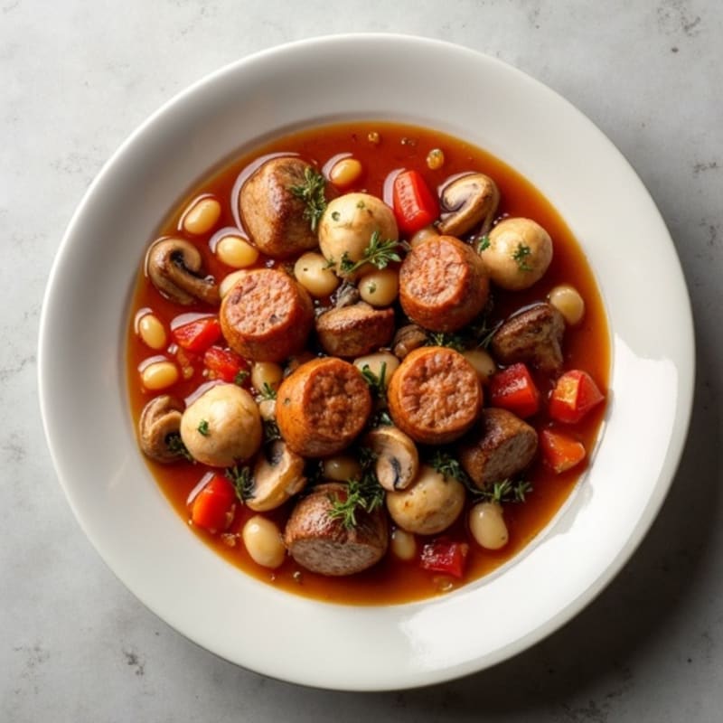 Hearty Mushroom Red Wine Herb Stew