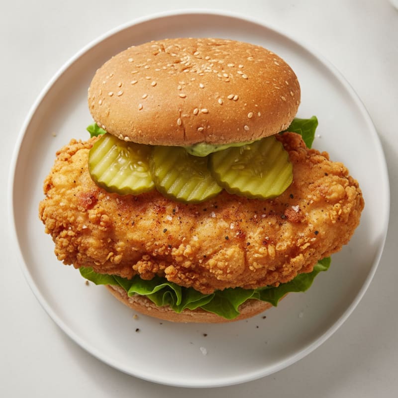 Buttermilk Fried Chicken Sandwich with Pickles