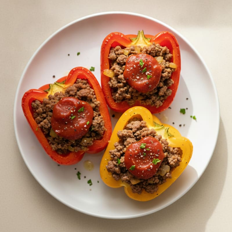 Ground Beef Stuffed Bell Peppers