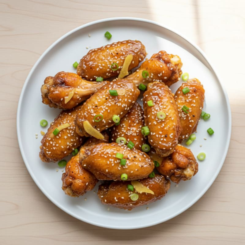 Crispy Honey-Garlic Chicken Wings