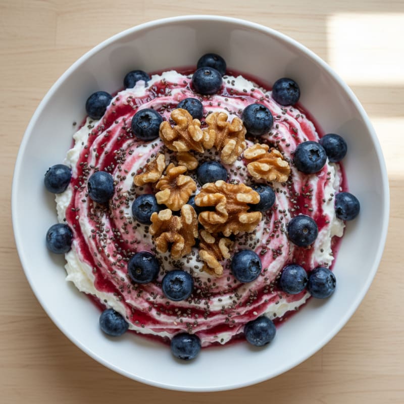 Creamy Greek Yogurt Protein Pudding with Berries