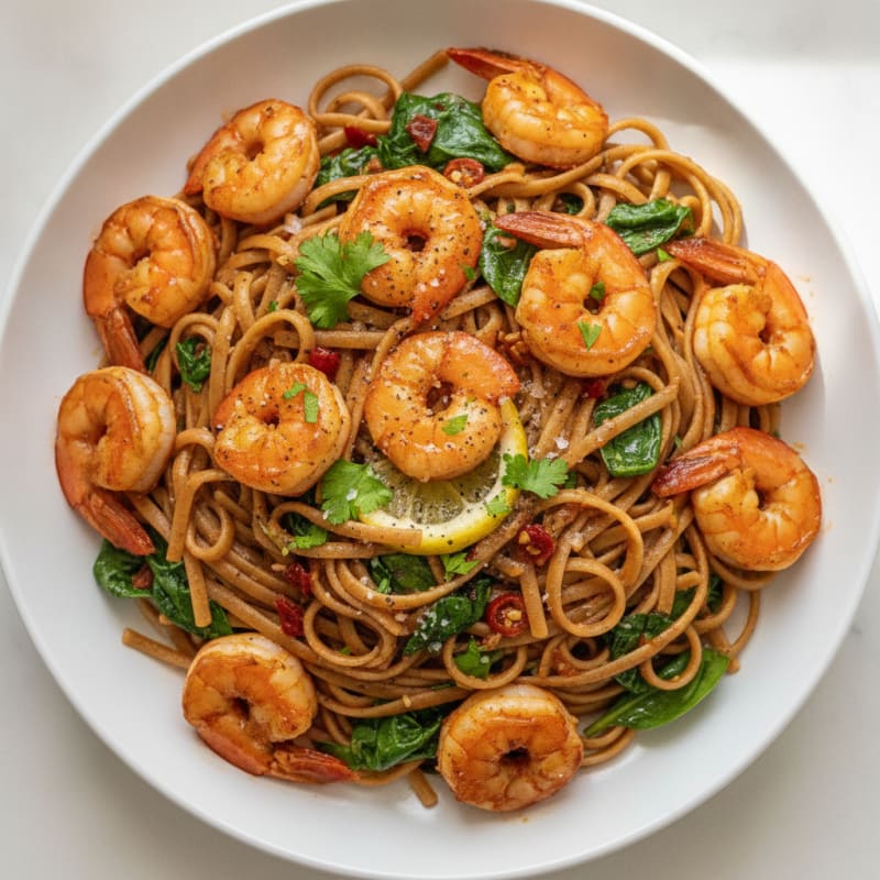 Spicy Calabrian Chili Shrimp Linguine