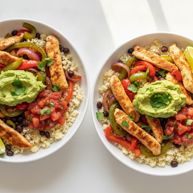 Chicken Fajita Bowls with Zesty Salsa