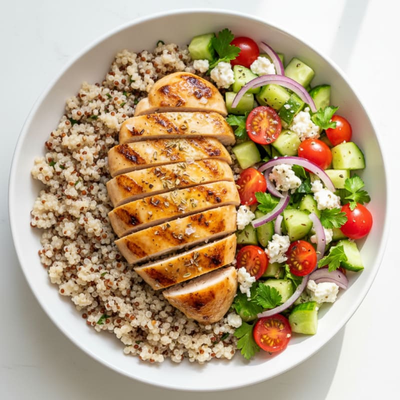 Lemon-Herb Chicken and Quinoa Bowl