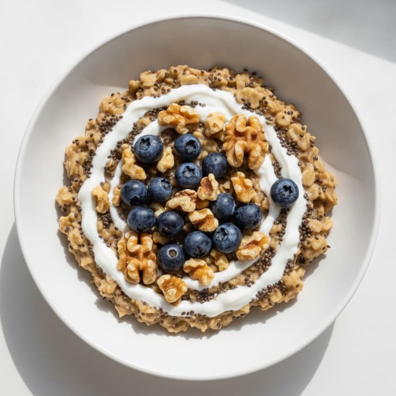 Creamy Oats with Chia Seeds and Greek Yogurt