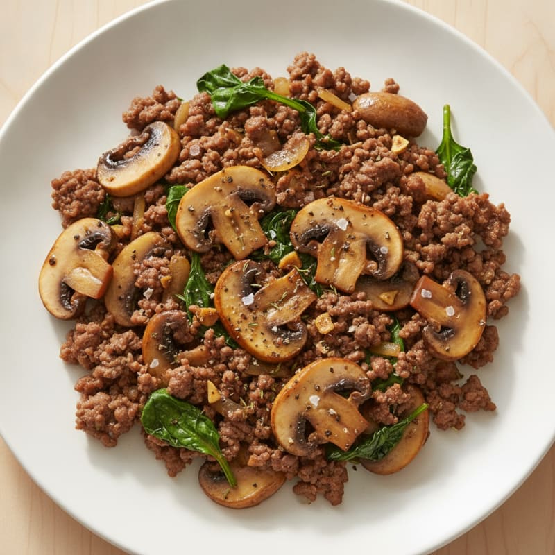 Savory Ground Beef and Mushroom Skillet