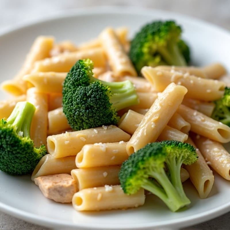 Creamy Chicken and Broccoli Whole Wheat Pasta Bake
