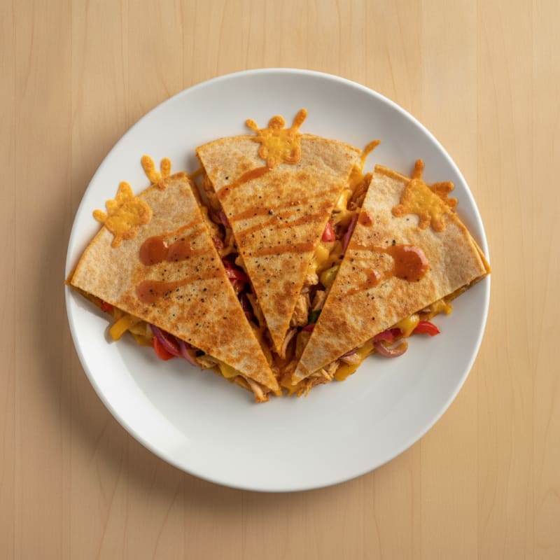 Cheesy Chicken & Pepper Quesadilla