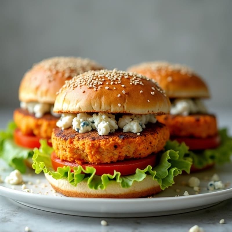 Spicy Buffalo Blue Cheese Turkey Burgers