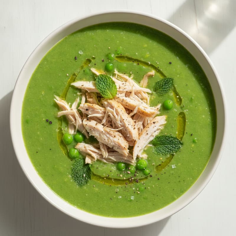 Sweet Pea and Mint Soup