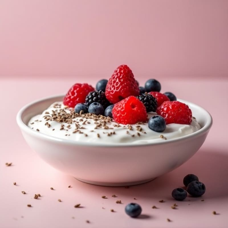 Creamy Berry Chia Greek Yogurt