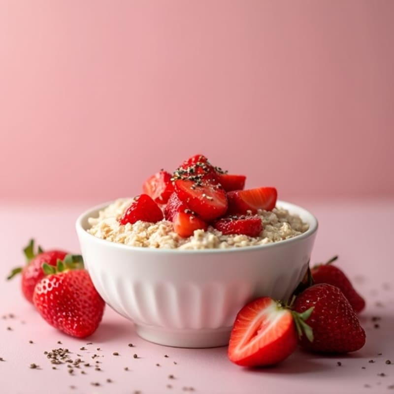 Fresh Strawberry Creamy Overnight Oats
