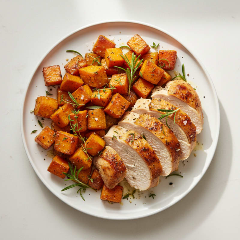 Garlic Herb Roasted Chicken with Root Vegetables
