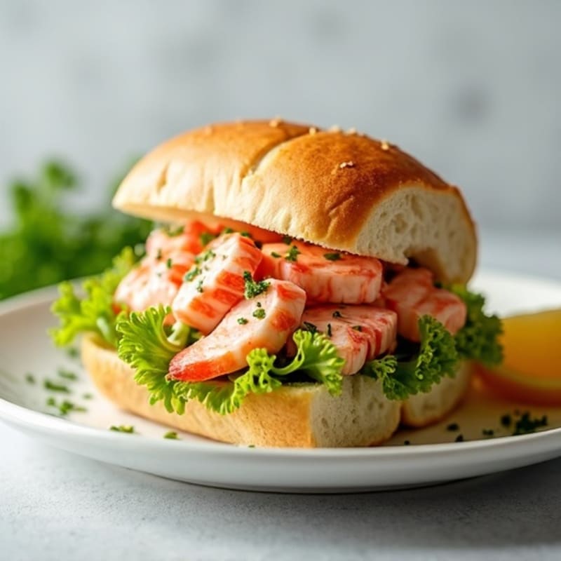 Lightened-Up Lemon-Herb Lobster Roll