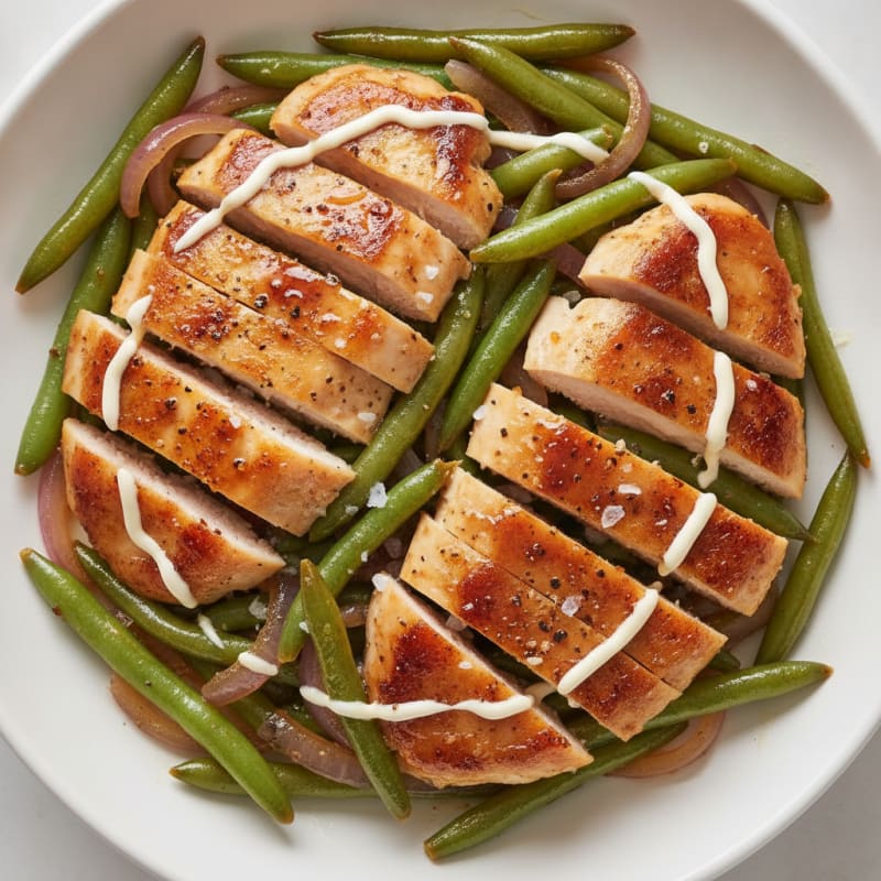 Honey-Glazed Chicken and String Bean Bowl