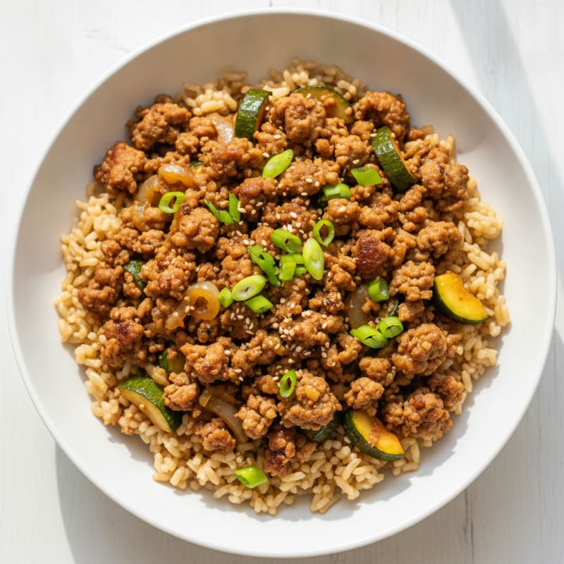Savory Ground Turkey & Rice Bowl
