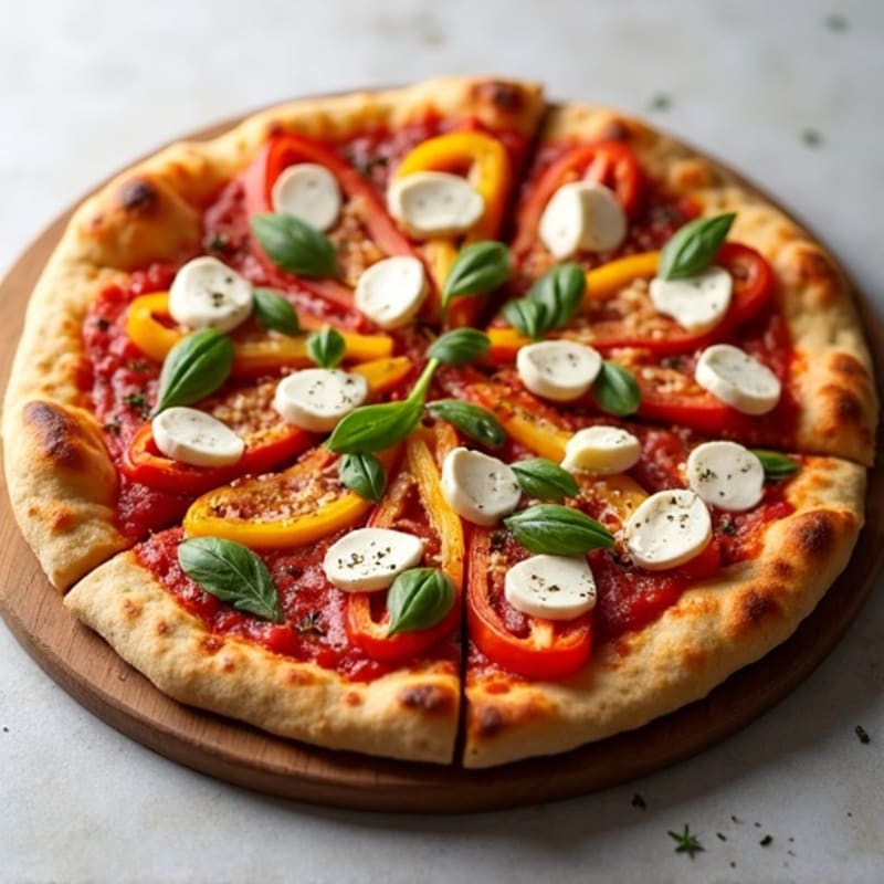 Crispy Whole Wheat Chicken and Roasted Veggie Pizza