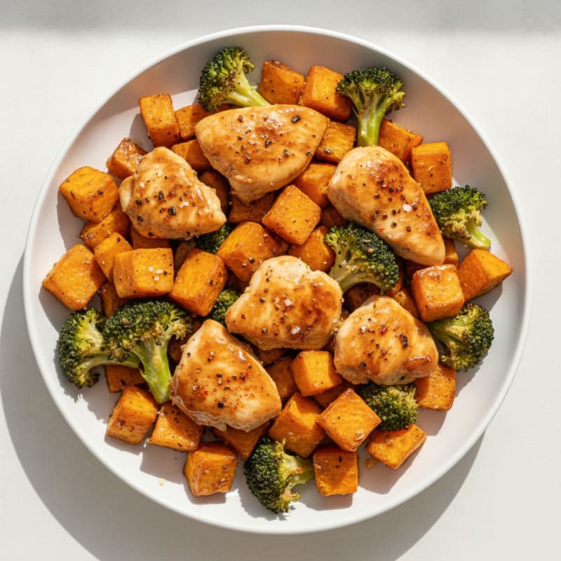 Honey-Garlic Chicken and Sweet Potato Roast