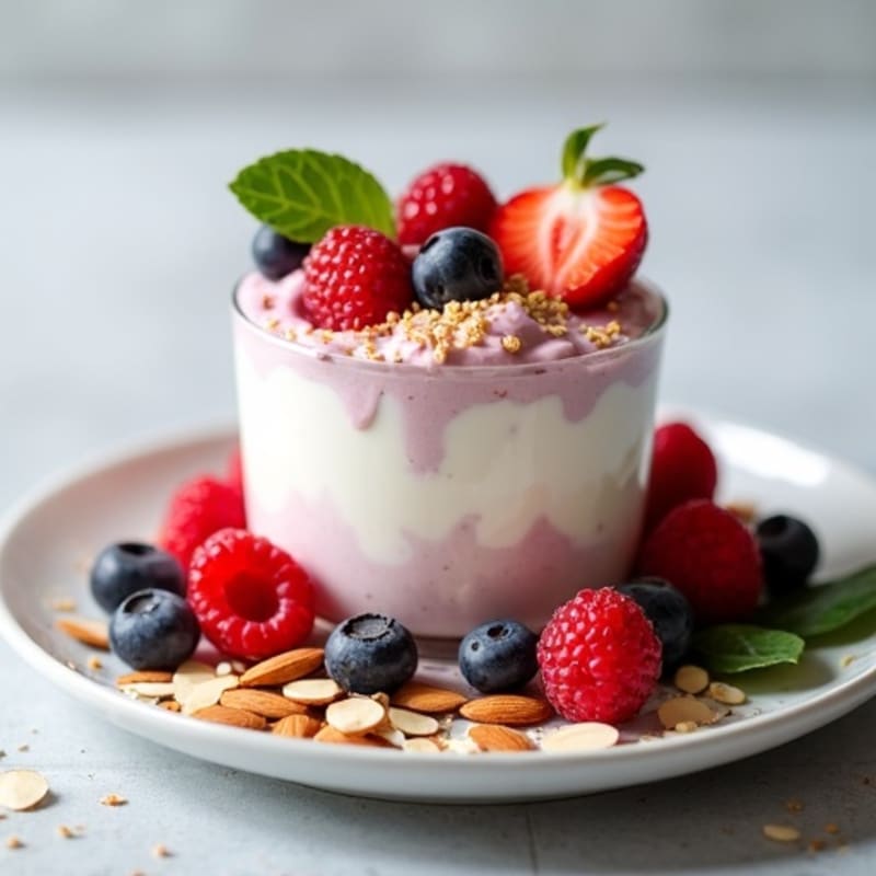 Silky Greek Yogurt Protein Mousse with Fresh Berries
