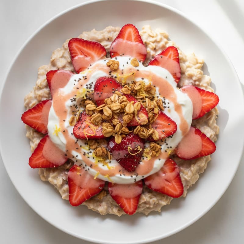Strawberry Shortcake Overnight Oats